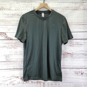 Quechua T Shirt Mens L Hiking Outdoor Athleisure Green Gray Color Short Sleeve